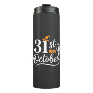 Bouteilles Isothermes Halloween 31 octobre Citrouille Sorcière Chapeau D