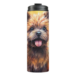 Bouteilles Isothermes Halloween Cairn Terrier Avec La Peur Citrouille