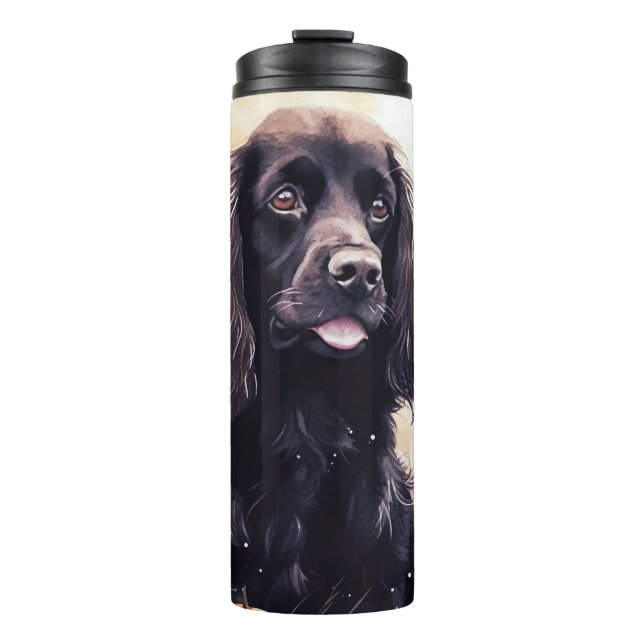 Bouteilles Isothermes Halloween Cocker Spaniel Avec Citrouilles (Devant)