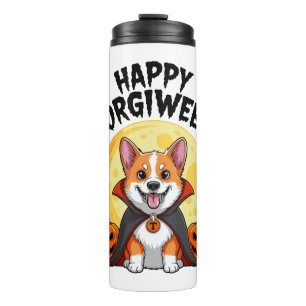 Bouteilles Isothermes Halloween Corgiween, Chien de Corgi Éffrayant