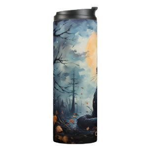 Bouteilles Isothermes Halloween Cute Chat Noir Tumbler Thermique