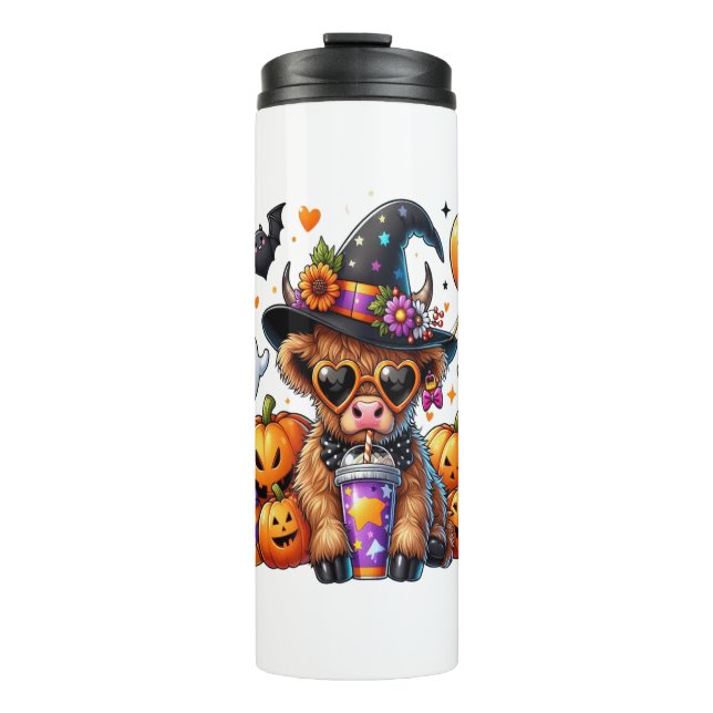 Bouteilles Isothermes Halloween Cute Highland Cow (Devant)