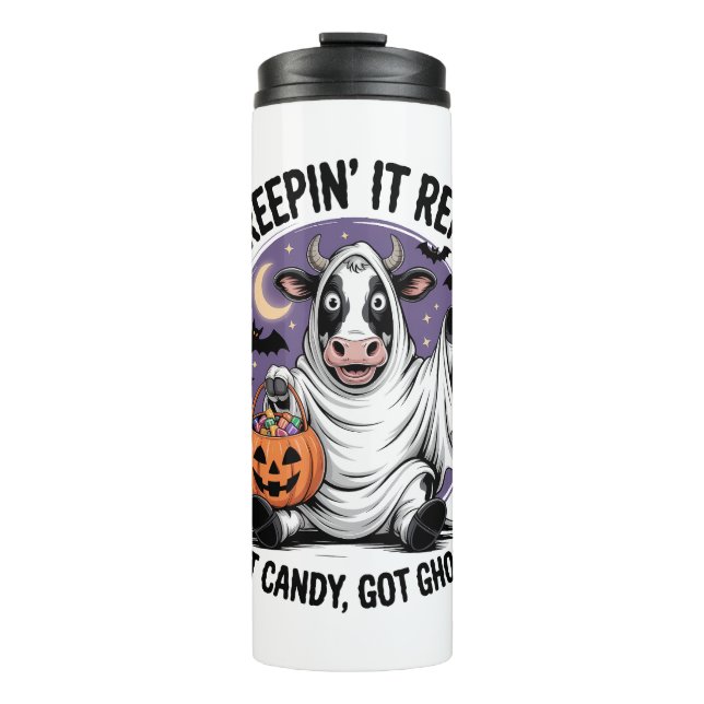 Bouteilles Isothermes Halloween de la vache à Creepin (Devant)