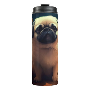Bouteilles Isothermes Halloween Pekingese Avec Peur Citrouille