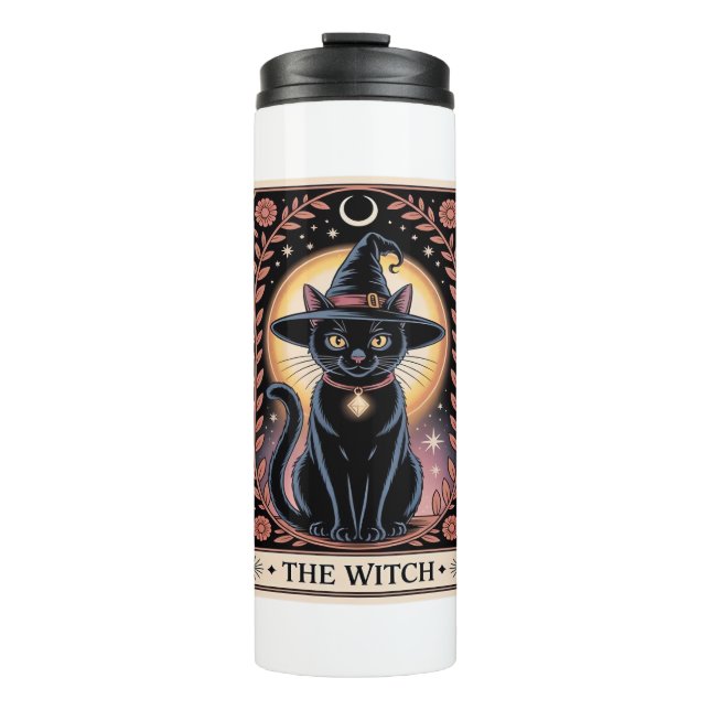 Bouteilles Isothermes Halloween sorcière esthétique Amoureux de les chat (Devant)
