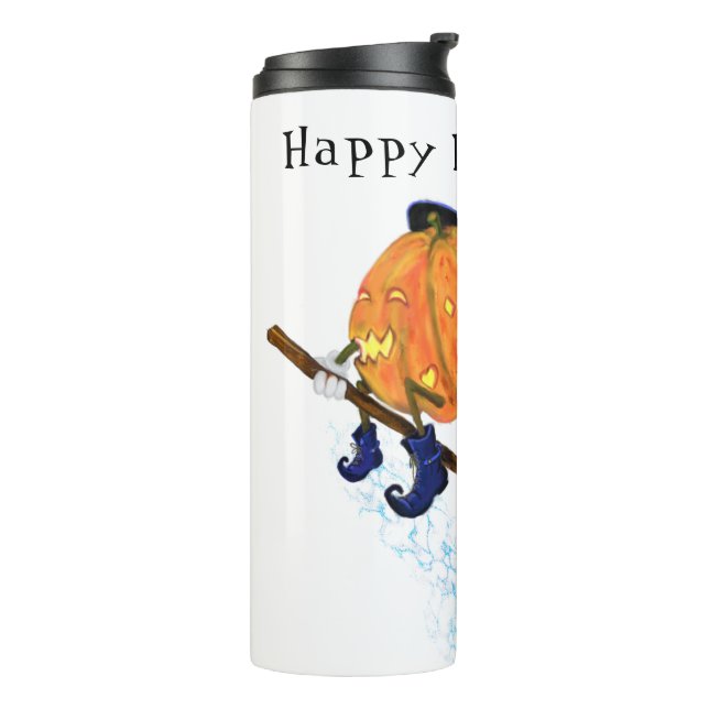 Bouteilles Isothermes Halloween Tumbler Thermal Sorcier Citrouille Volan (Tourné sur la gauche)