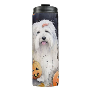 Bouteilles Isothermes Halloween vieux chien anglais avec la peur Citroui