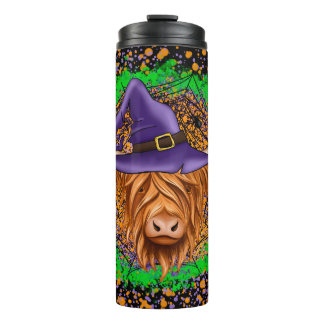 Bouteilles Isothermes Halloween Witch Highland Cow Travel Tumbler