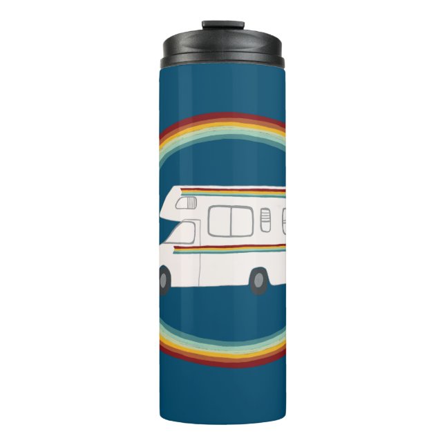 Bouteilles Isothermes Happy Camper Rainbows RV Whimsical Motorhome RV (Devant)
