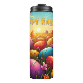 Bouteilles Isothermes Happy Easter Colorful Eggs in Spring Meadow