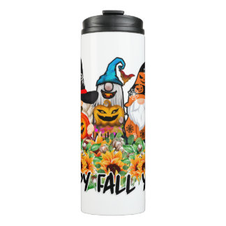 Bouteilles Isothermes Happy Fall Y'all Gnome Leopard Gnome Sunflower