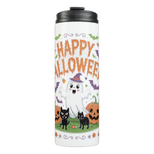 Bouteilles Isothermes Happy Halloween 2025 Ghost Citrouille