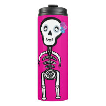 Happy Skeletons avec fleurs