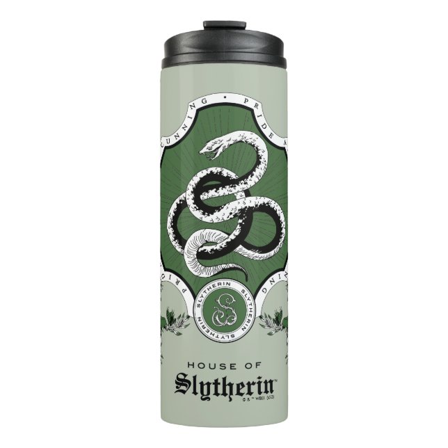 Bouteilles Isothermes HARRY POTTER™ | Délicat croquis SLYTHERIN™ Crest (Devant)