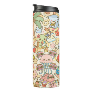 Bouteilles Isothermes Hawaii Kawaii plage rave