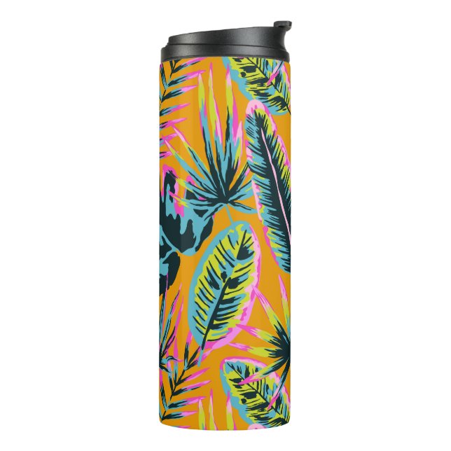 Bouteilles Isothermes Hawaiian Tropical Feuilles Et Plante Imprimer Moti (Tourné sur la gauche)
