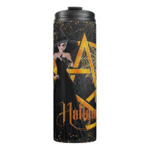 Heureuse sorcière de Pentagramme doré Halloween