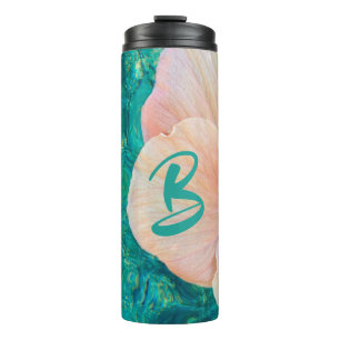 Bouteilles Isothermes Hibiscus fleur turquoise eau de l'océan Hawaïen