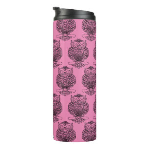 Bouteilles Isothermes Hibou (rose) - Tumbler thermique