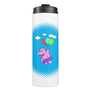 Bouteilles Isothermes Hippo Rose Volant Avec Ballons