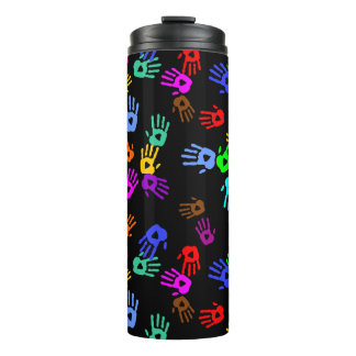 Bouteilles Isothermes holiES - motif couleur mains 1 + votre backgr.