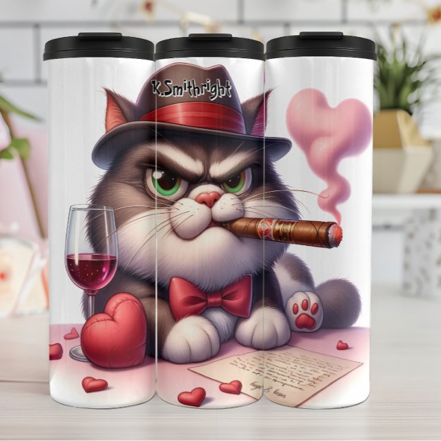 Bouteilles Isothermes Homard de chat grincheux au Cigar (Créateur téléchargé)
