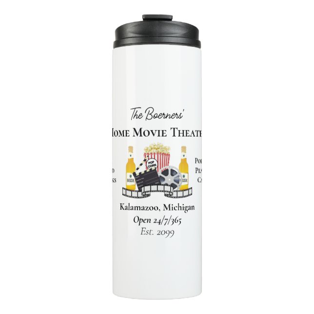 Bouteilles Isothermes Home Movie Theater Popcorn Clapperboard Film (Devant)