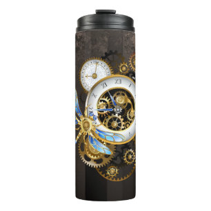 Bouteilles Isothermes Horloge à vapeur avec libellule mécanique