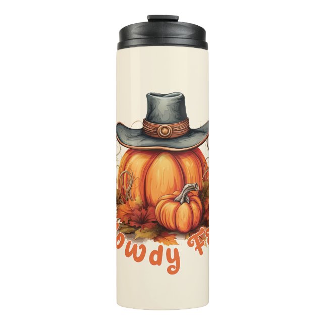 Bouteilles Isothermes Howdy Fall - Vibes d'automne rustiques (Devant)