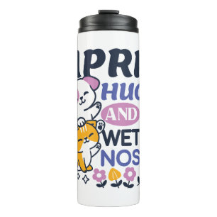 Bouteilles Isothermes Hugs d'avril et nez mouillé - Cute chien et chat a