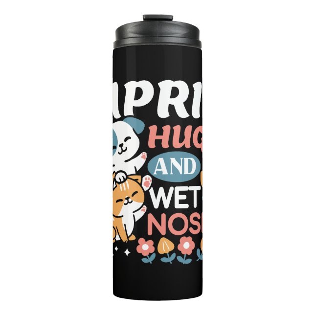 Bouteilles Isothermes Hugs, Nez Humide et Vibes de Printemps - Animaux d (Devant)