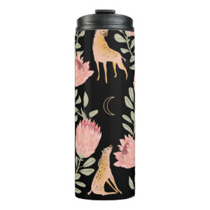 Bouteilles Isothermes Hyena & Protea : Motif Vintage foncé