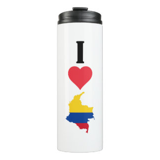Bouteilles Isothermes I Love Colombia Vertical I Heart Country Carte du 