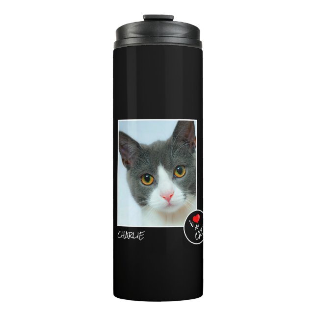 Bouteilles Isothermes I Love My Cat, Custom Photo - Pet Lovers (Devant)
