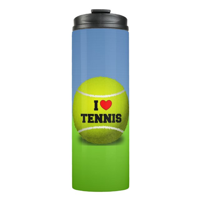 Bouteilles Isothermes I Love Tennis - balle de tennis - pelouse (Devant)