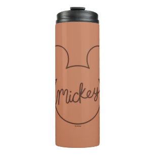 Bouteilles Isothermes Icône de nom graphique en ligne continue de Mickey