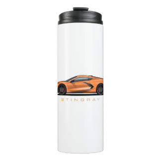 Bouteilles Isothermes Illustration Chevy Corvette C8 noire
