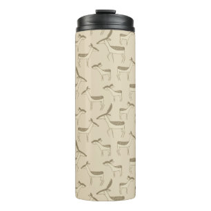 Bouteilles Isothermes Illustration de cerf moderne motif beige