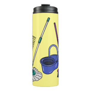 Bouteilles Isothermes Illustration de la bande dessinée Broom & mop