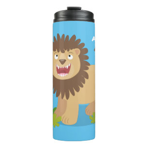 Bouteilles Isothermes Illustration de l'effervescence de lions heureux