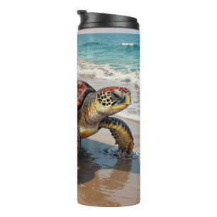 Bouteilles Isothermes Illustration de tortue marine et bébé 