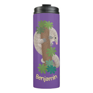 Bouteilles Isothermes Illustration d'une anteure de pangolin mignonne