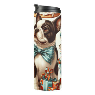 Bouteilles Isothermes Illustration Retro Cute Boston Terrier