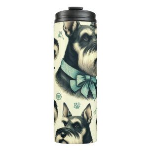 Bouteilles Isothermes Illustration vintage Schnauzer sans joint