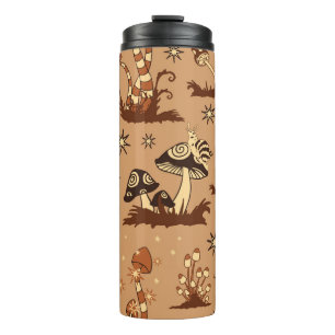 Bouteilles Isothermes Imaginaire champignon, papier peint vintage de la 