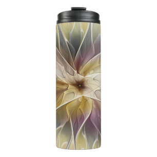Bouteilles Isothermes Imaginaire Floral Gold Eggplant Art Fractal Abstra