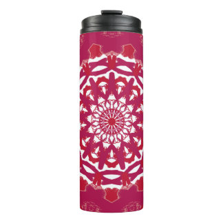 Bouteilles Isothermes Impression mandala rouge cramoisi audacieuse | Géo
