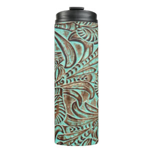 Bouteilles Isothermes Impression Occidentale à outils Turquoise et Choco
