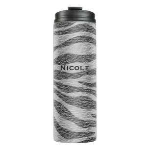 Bouteilles Isothermes Imprimé zèbre noir et blanc Glamour Chic