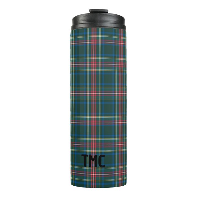 Bouteilles Isothermes INITIALES Tartan Plaid Classique Festive Holiday C (Devant)